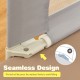 Toddler bedrail in gray with seamless design and anti-collision cotton for safety, suitable for various bed types.