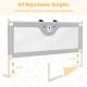 Vertical lifting baby bedrail guard in gray with 24 adjustable heights for safety on various mattress thicknesses.