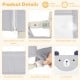 Vertical lifting baby bedrail guard in gray with breathable mesh, detachable cover, and anti-collision sponge for.