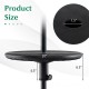 Adjustable 20-inch outdoor umbrella table with 1.5-inch umbrella hole, featuring a textured wood-like design for patio.