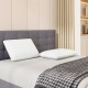 Set of 2 gel memory foam pillows with 3D cutting for airflow, ideal support for all sleeping positions.
