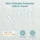 Skin-friendly polyester fabric cover for gel memory foam pillows, breathable and hygroscopic for enhanced comfort.