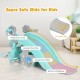 4-in-1 kids' slide set in blue, featuring ergonomic slide zones and a stable design for safe play and fun activities.