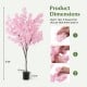 6.5 FT tall artificial cherry blossom tree with 900 pink flowers, ideal for indoor decoration and maintenance-free.