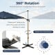 11 ft outdoor patio umbrella in navy with 360° rotation, adjustable tilt, and UPF50+ sun protection for versatile.