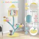 Multi-layer cat tree with removable perches, faux rabbit fur, and scratching posts for playful and cozy cat lounging.