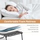 Comfortable foam mattress with breathable cover, gel memory foam, and supportive base for restful sleep on a folding.