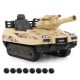 Kids ride-on tank in khaki with rotatable turret, 8 missiles, and dual control for ages 37-95 months.