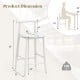 Counter height bar chair with acacia wood frame, dimensions 32" height, ideal for bar tables 35"-39" high.