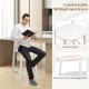 Counter height bar chair with acacia wood frame, rounded seat, and low backrest for comfort in dining or coffee shop.
