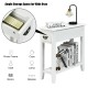 White 2-tier nightstand showcasing a spacious top and stylish handle, perfect for organizing items in limited spaces.