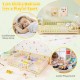 Montessori bed frame with full-length guardrails and safety door, perfect for a child's comfortable sleep area.