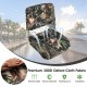 Low back padded boat seat in camouflage, made of waterproof 300D Oxford fabric, ideal for outdoor adventures.