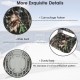 Camouflage patterned low back folding padded boat seat with sturdy base and wide seat for outdoor adventures.