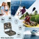Low back folding padded boat seat in camouflage, featuring waterproof fabric, for fishing and sightseeing adventures.