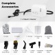 1500W portable steam cleaner with 34 oz water tank and complete accessories for efficient cleaning on various surfaces.