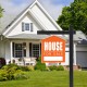 Vinyl UPVC real estate sign post in black, 6 feet tall, ideal for displaying "House for Sale" in any weather.