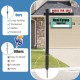 6 feet black vinyl UPVC real estate sign post with rigid steel stake, ideal for open house and home sale displays.