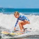 Lightweight 33-inch boogie board with XPE deck and HDPE bottom, perfect for kids enjoying beach surfing.