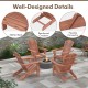 Folding Adirondack chair in brown with slatted seat, high backrest, and wide armrests, perfect for backyard relaxation.