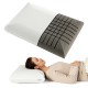 Bamboo charcoal memory foam pillow set with 3D-cut design for neck support, ideal for all sleep positions.