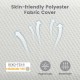 Close-up of skin-friendly polyester fabric cover for 2 pieces bamboo charcoal memory foam pillow, breathable and easy.