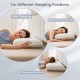 Bamboo charcoal memory foam pillow set designed for side, stomach, and back sleepers, promoting pain relief and comfort.