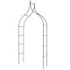Decorative 9.5 feet metal garden arch with pointed curves, ideal for weddings and outdoor party decorations.