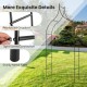 Detailed view of the 9.5 feet metal garden arch showcasing sturdy metal pipes and reinforced crossbar for outdoor.
