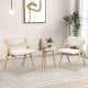 Set of 2 folding kitchen dining chairs with natural rubber wood legs and padded seats, perfect for modern home decor.