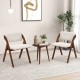 Set of 2 folding kitchen dining chairs with walnut rubber wood legs and padded seats, perfect for modern home decor.