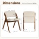 Folding kitchen dining chairs with rubber wood legs in walnut finish, featuring padded seats for comfort and stability.