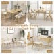 Set of 2 folding kitchen dining chairs with rubber wood legs in natural finish, perfect for versatile home use.