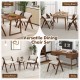 Set of 2 folding dining chairs with a modern design, showcasing rubber wood legs and thick padding for versatile use.