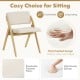 Folding kitchen dining chair set with rubber wood legs, thick padded design, and breathable polyester fabric for.