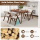 Set of 2 folding kitchen dining chairs with solid rubber wood legs in walnut, featuring a modern design for versatile.