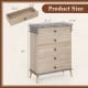 Farmhouse Chest Dresser of Drawers Tall Storage Organizer - Gallery View 4 of 10