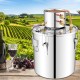 5-gallon stainless steel water juicer maker with copper components, ideal for brewing wine and distilled water.