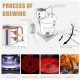 5-gallon stainless steel water juicer maker with copper pipes, ideal for brewing wine and distilled beverages.