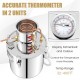 Stainless steel 5-gallon water juicer maker with precise thermometer, suitable for brewing and distilling various.