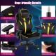 Close-up of the ergonomic gaming chair's shaped sponge padded seat and 3.5-inch thick cushion for enhanced comfort.
