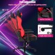 Ergonomic red 360° swivel computer chair with adjustable backrest and 4D armrests for optimal comfort and support.