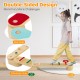 Montessori balance beam set featuring a double-sided design with flat and obstacle sides for fun and skill development.