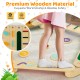 Montessori balance beam set showcasing children's feet on wooden balance boards, enhancing motor skills and imaginative.
