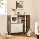 Cat litter box enclosure with scratching posts, featuring a cat-shaped hole and spacious design for indoor cats.