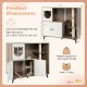Cat litter box enclosure with sisal scratching posts, featuring a cat-shaped hole and spacious design for indoor cats.