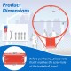 18-inch basketball rim goal with mounting hardware, featuring durable all-weather net for indoor and outdoor play.