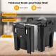 Portable insulated food carrier with 304 stainless steel barrel, PE housing, and PU insulation for catering and camping.