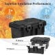 31QT insulated food pan container in black with lid, featuring durable PE material for excellent insulation and easy.