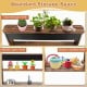 Outdoor mud kitchen for kids featuring ample storage shelves, realistic faucet, and removable sink for imaginative play.